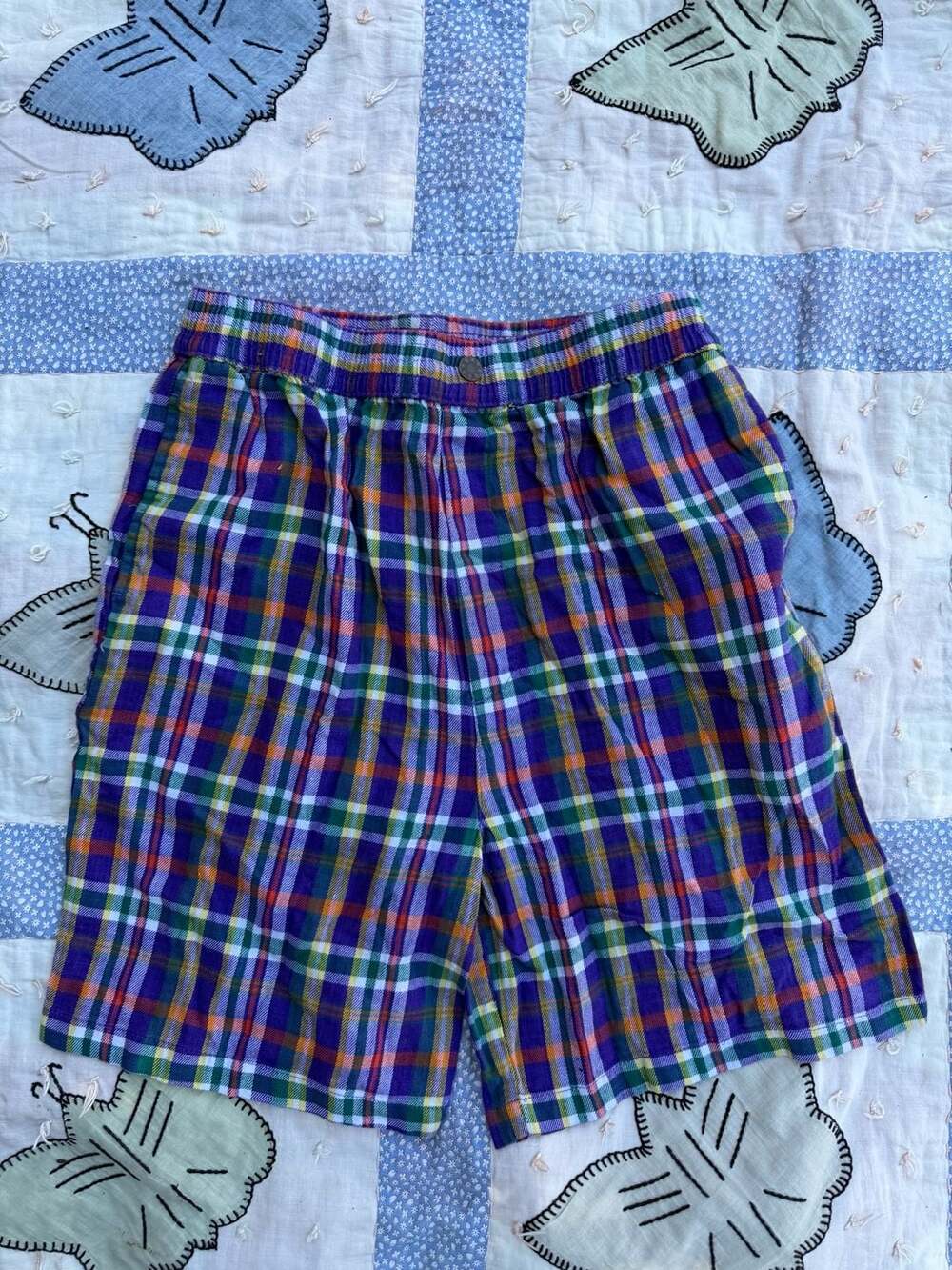 Vintage Cadet Club 90s Plaid Lounge Shorts